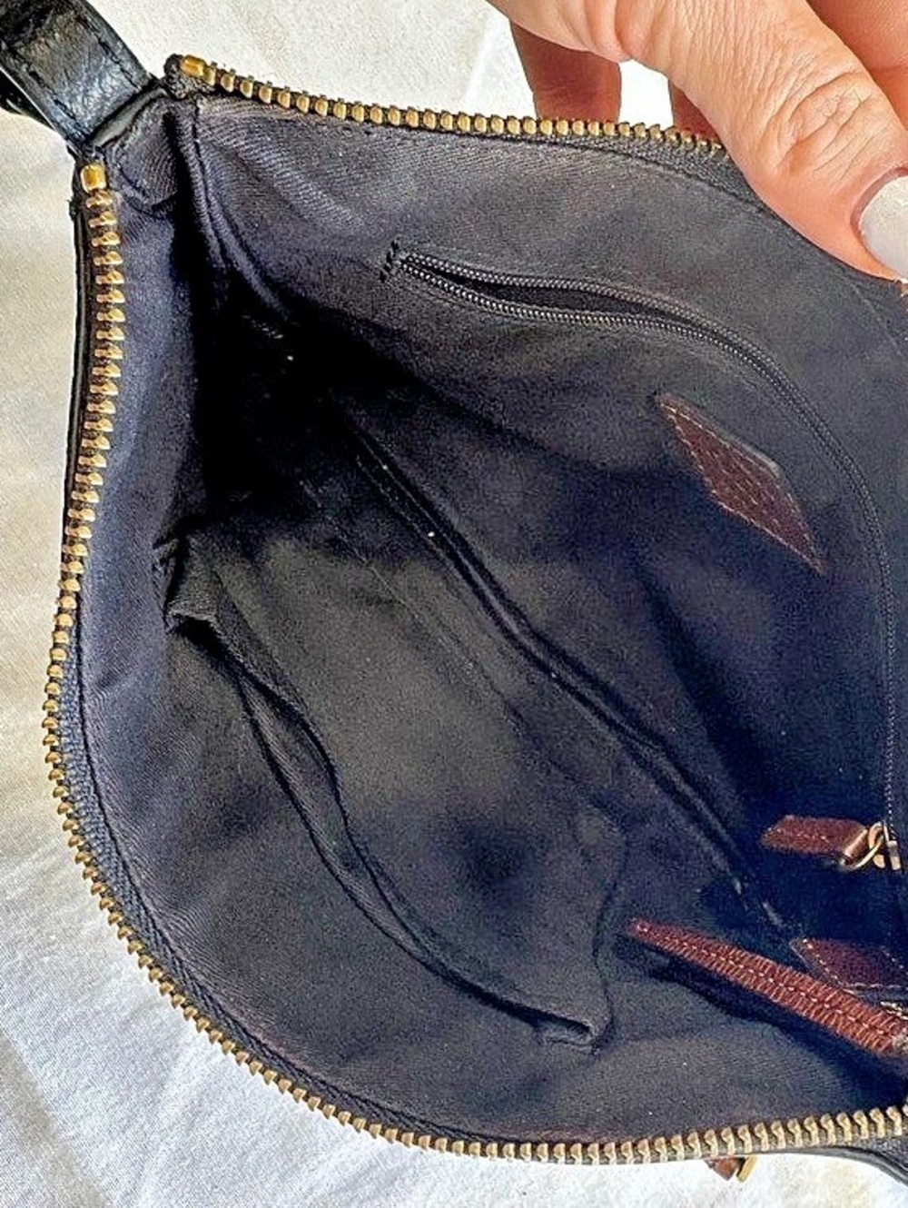 Fossil Gemma black pebbles leather Crossbody purse - Picture 5 of 12